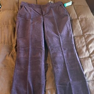 NYDJ plum velveteen straight leg trouser size 16